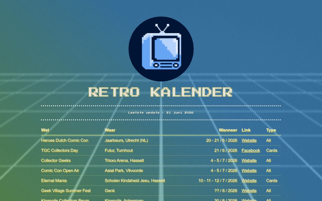 Retro Kalender